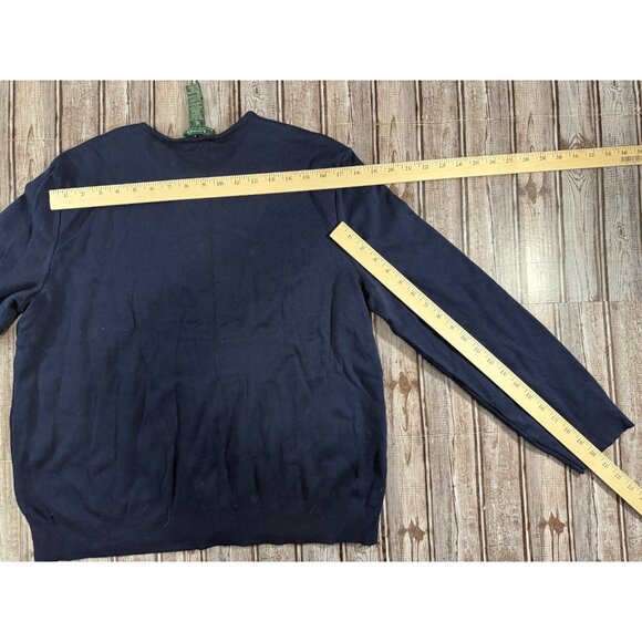 Lauren Ralph Lauren Reversible Cotton Striped cardigan Sz XL NWT mspr 99 Vintage - Picture 6 of 6